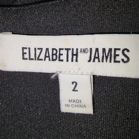 Elizabeth and James Black Mesh Panel Dress Size 2