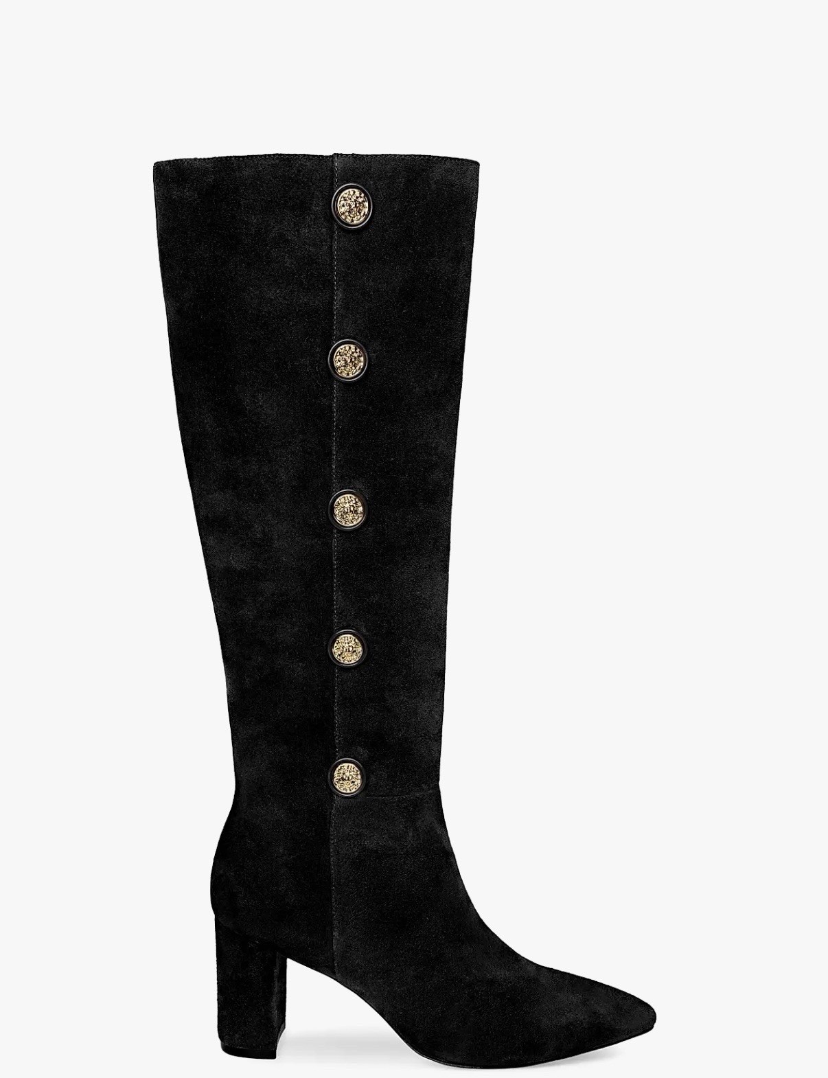 L’AGENCE Women’s Octavie Knee-High Boot In Black Suede size 6 new