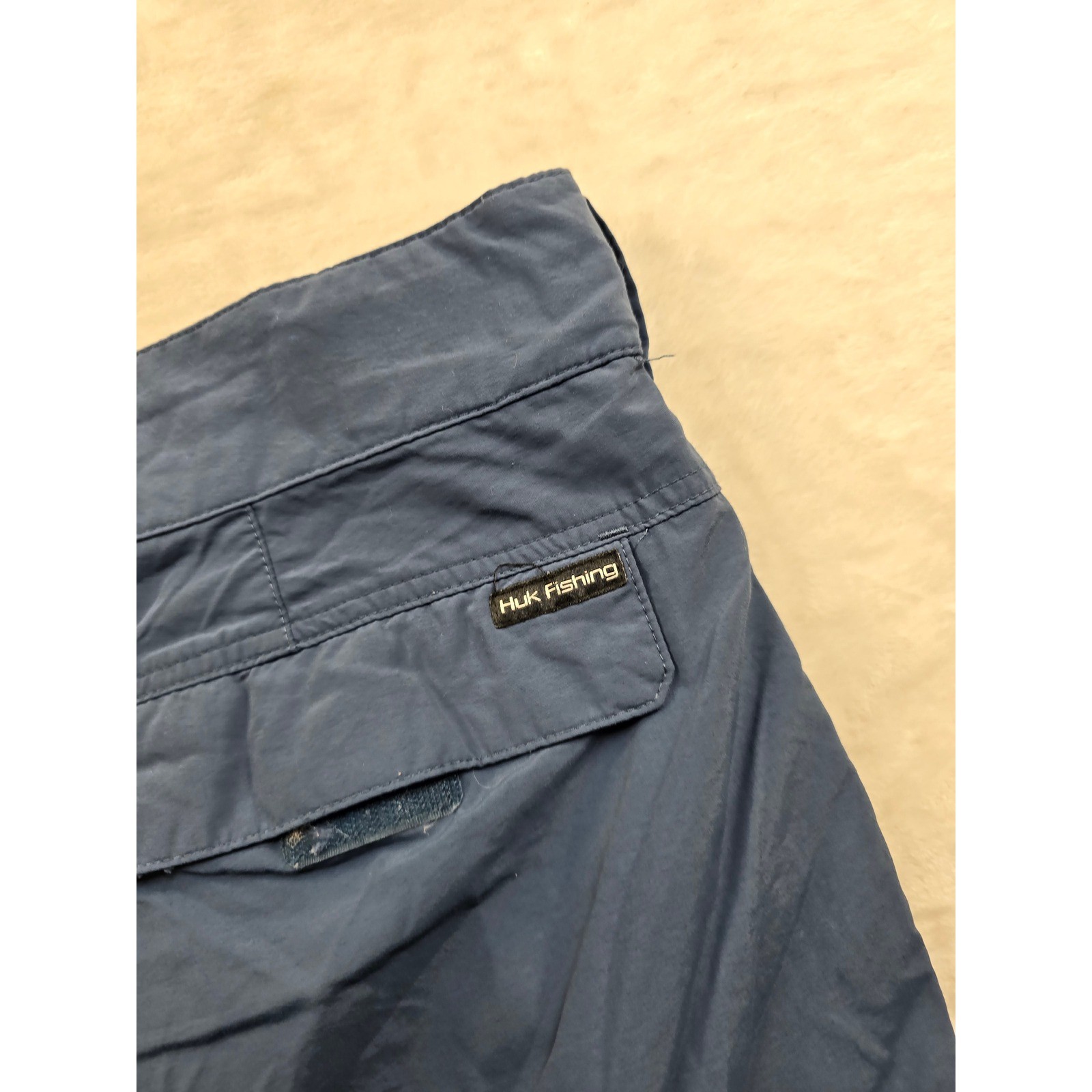 Huk Fishing Shorts Mens XXL Navy Blue Performance Quick Dry Utility Cargo