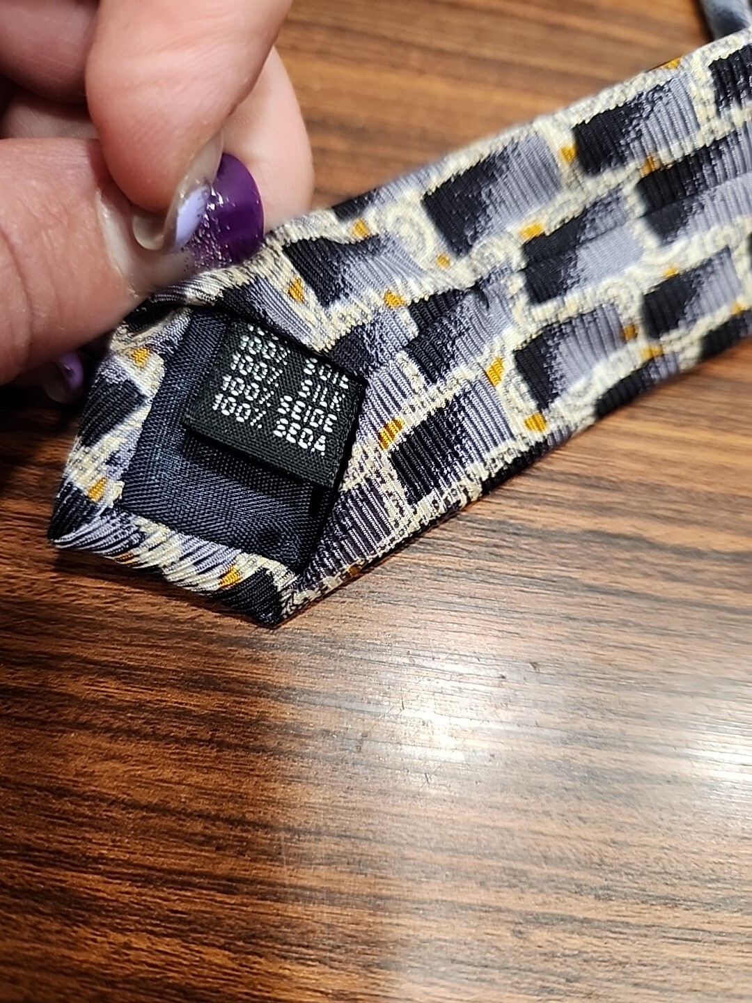 DI CORI Mens Gray Blue PZZA DI SPAGNA 54/A 100% Silk tie Made in Italy 58 in