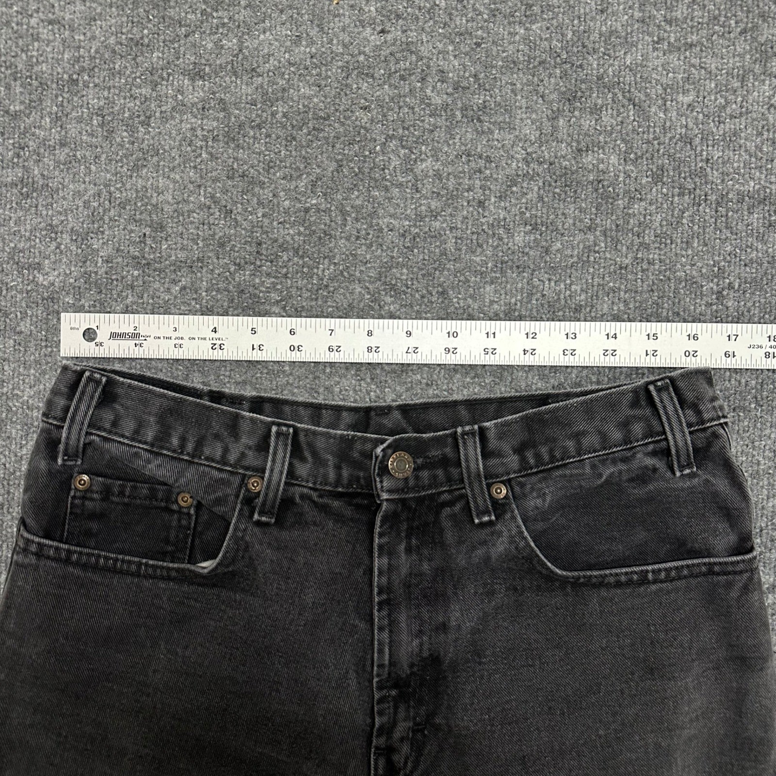 Kirkland Jeans Mens Size 34×34 Black Straight Leg Faded Cotton Casual MRX1008