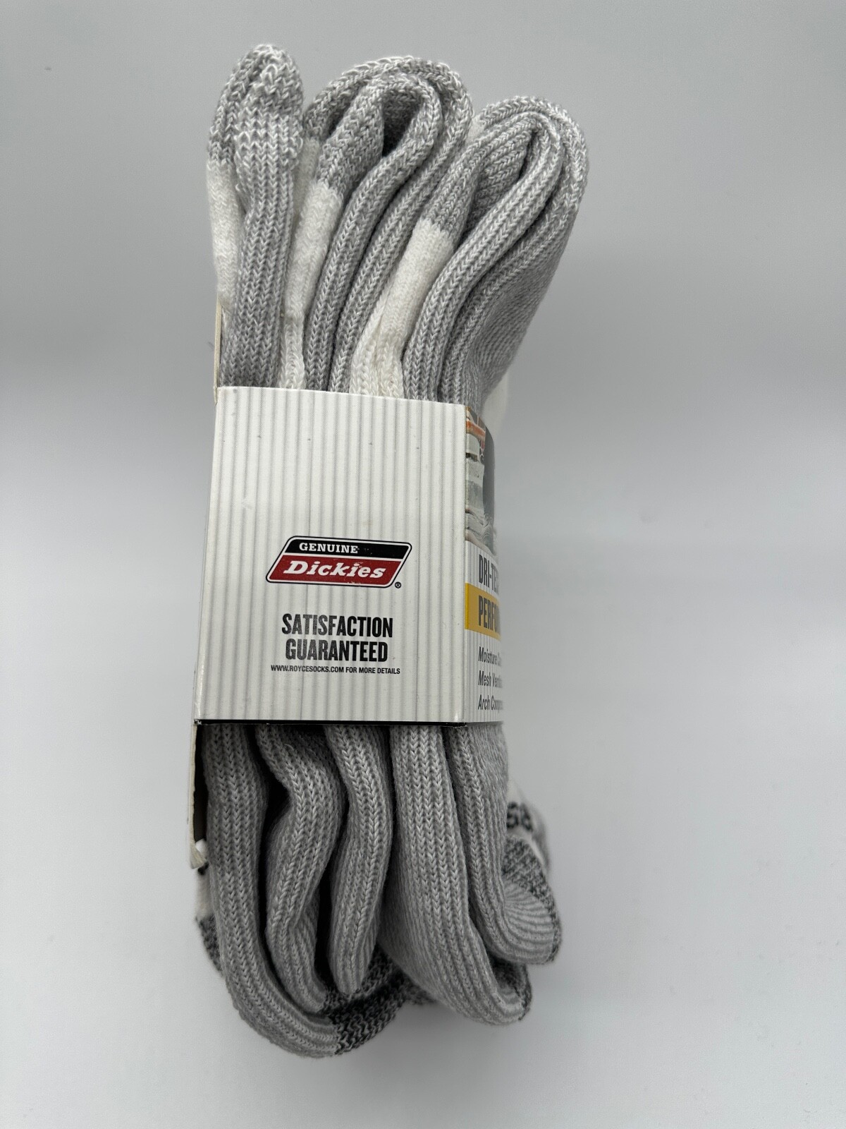 NEW 5 PAIRS MENS DICKIES PERFORMANCE WORK SOCKS DRI-TECH QUATER CUT SOCKS 6-12