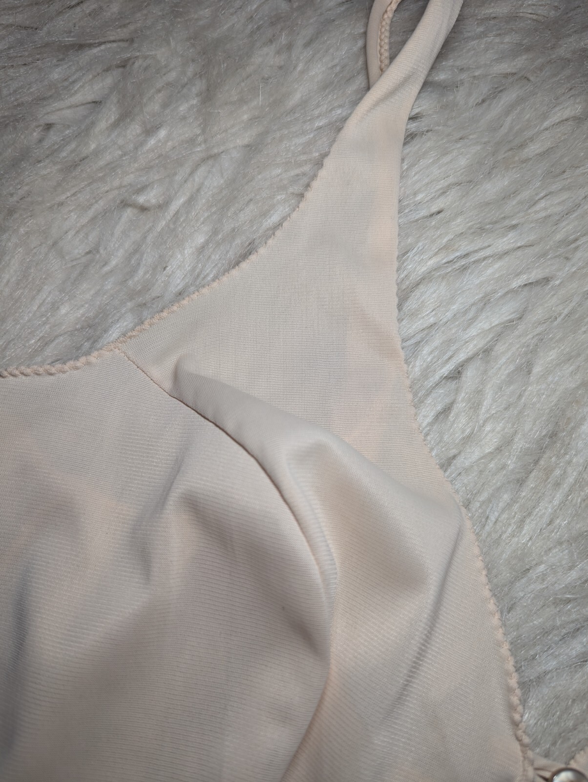 FORM FIT ROGERS Light Beige NYLON Slip Dress SILKY SOFT Size 32 Women’s 8-10