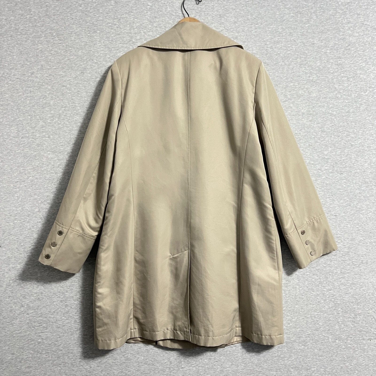 Fleet Street Womens Trench Coat Extra Large Beige Khaki Lightweight Rain Relaxed