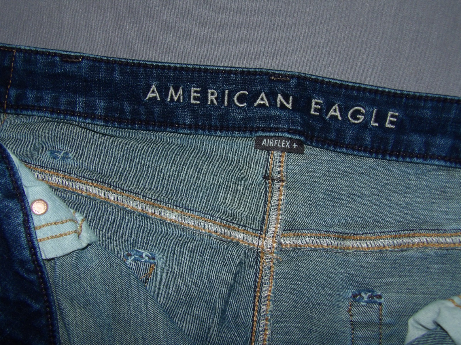 American Eagle Air FLEX+ Relaxed Straight Leg Stretch Denim Jeans Men’s 38 X 32