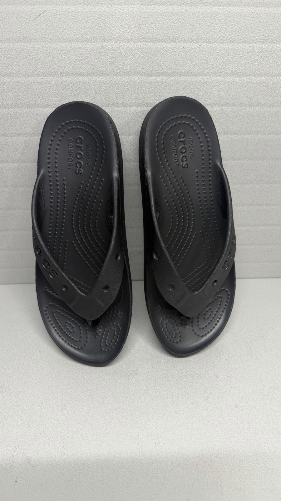 EXCELLENT CONDTN-CROCS Baya II Flip Flops Slide Sandals Black Size 7 ($40)