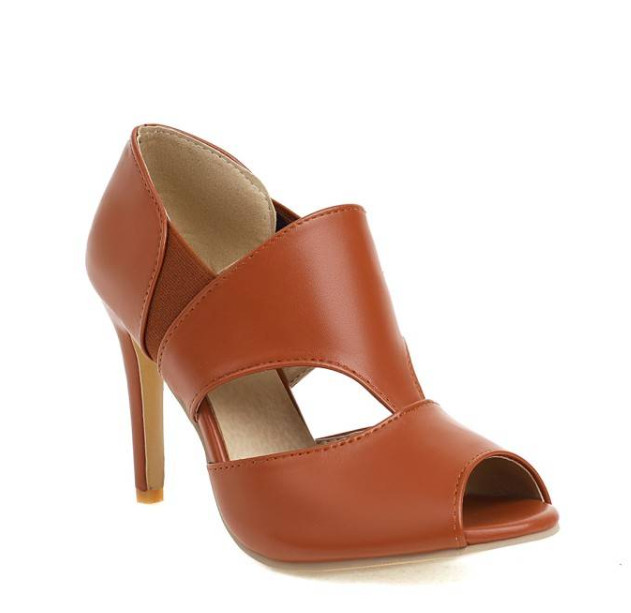 Women’s Peep Toe Hollow Out Sandals High Stiletto Heels Pumps Shoes Plus Size OL