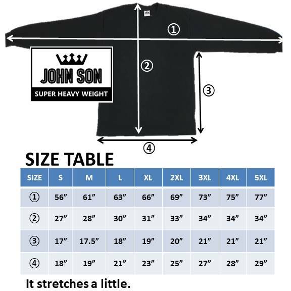 Plain Thermal T-shirts Round Neck [ JOHN SON ] Super Heavy Weight [S~5XL] Single
