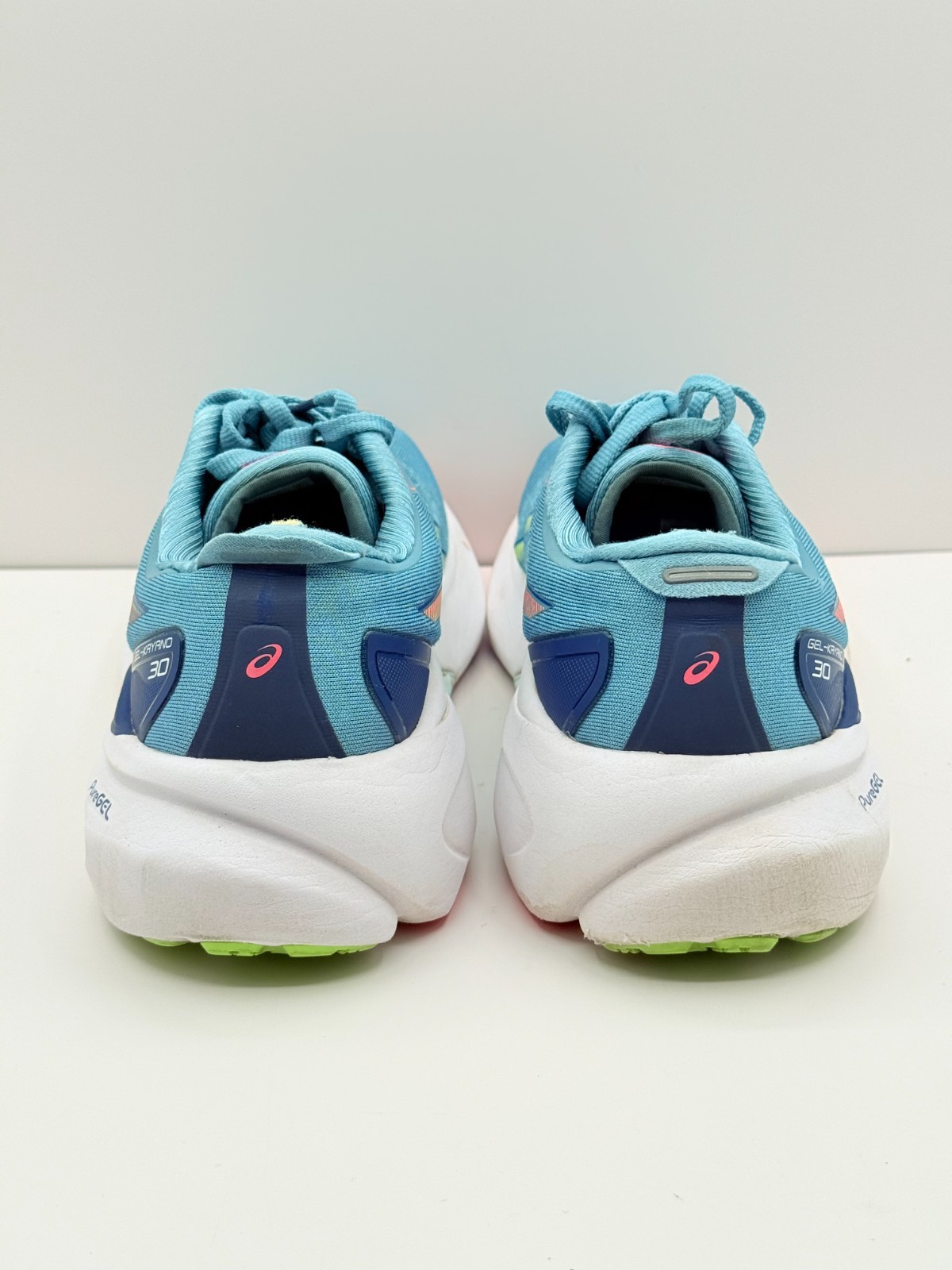 Size 10.5 ASICS Gel Kayano 30 Womens Blue Running Shoes Sneaker 1012B357
