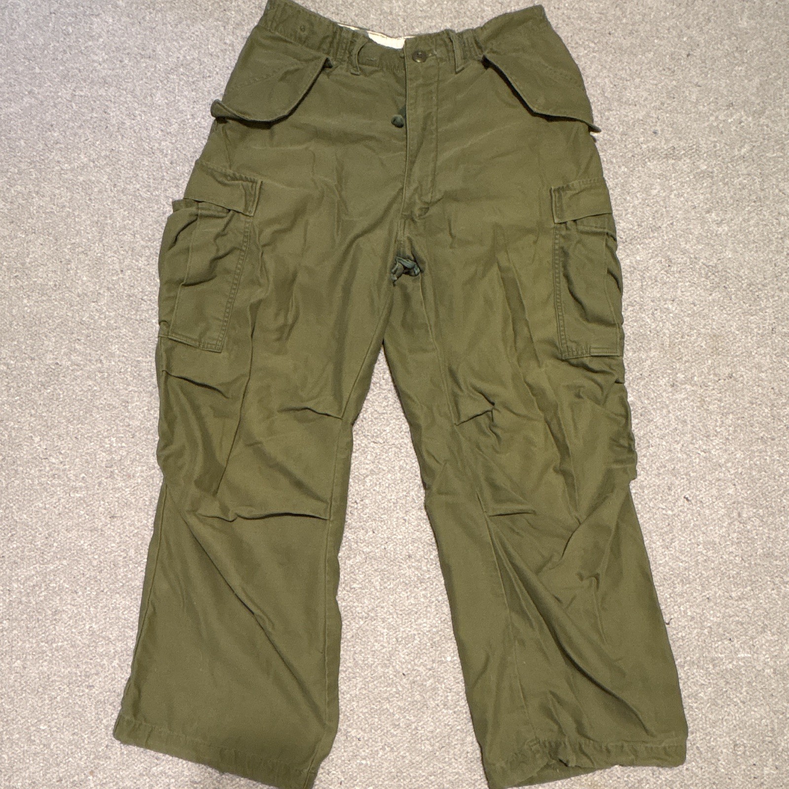 Vintage Men’s M1951 Korean War Era US Army Cargo Field Pants 28×28