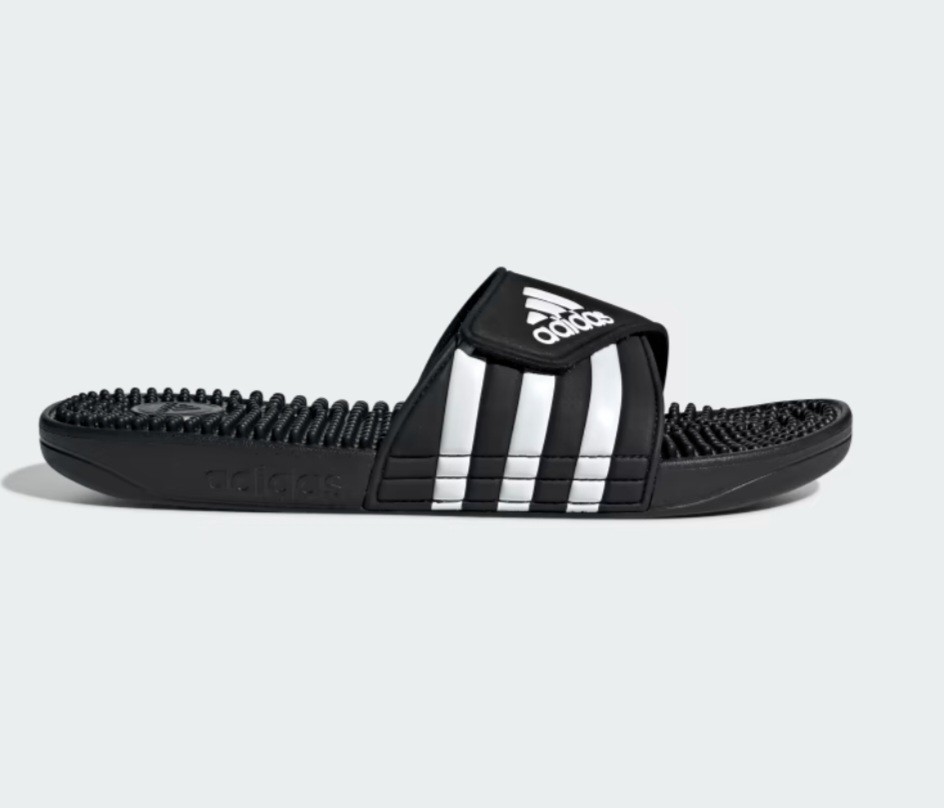 Size 11 – Men’s adidas Adissage Slide Sandals- Black/White/Black F35580