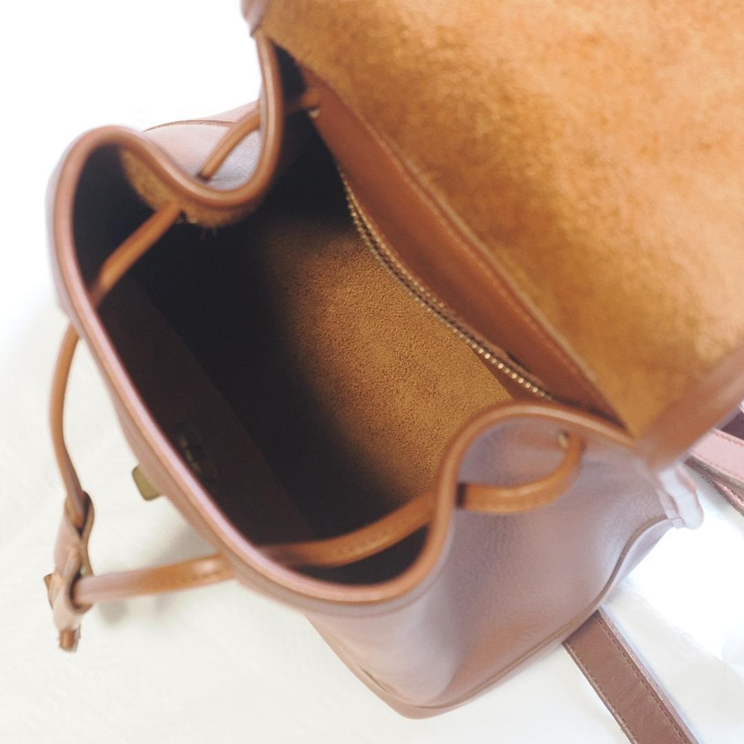 Vtg 90’s Coach Mini Daypack Backpack Turn Lock British Tan 9960 Y2K From Japan