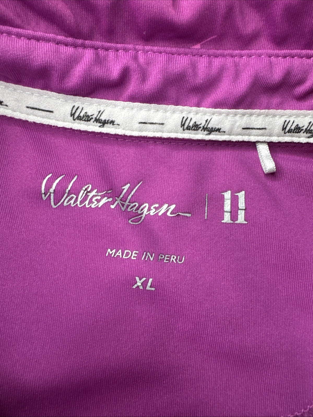 Walter Hagen 11 Golf Performance Polo Shirt Mens XL Novelty Flag Print Preppy