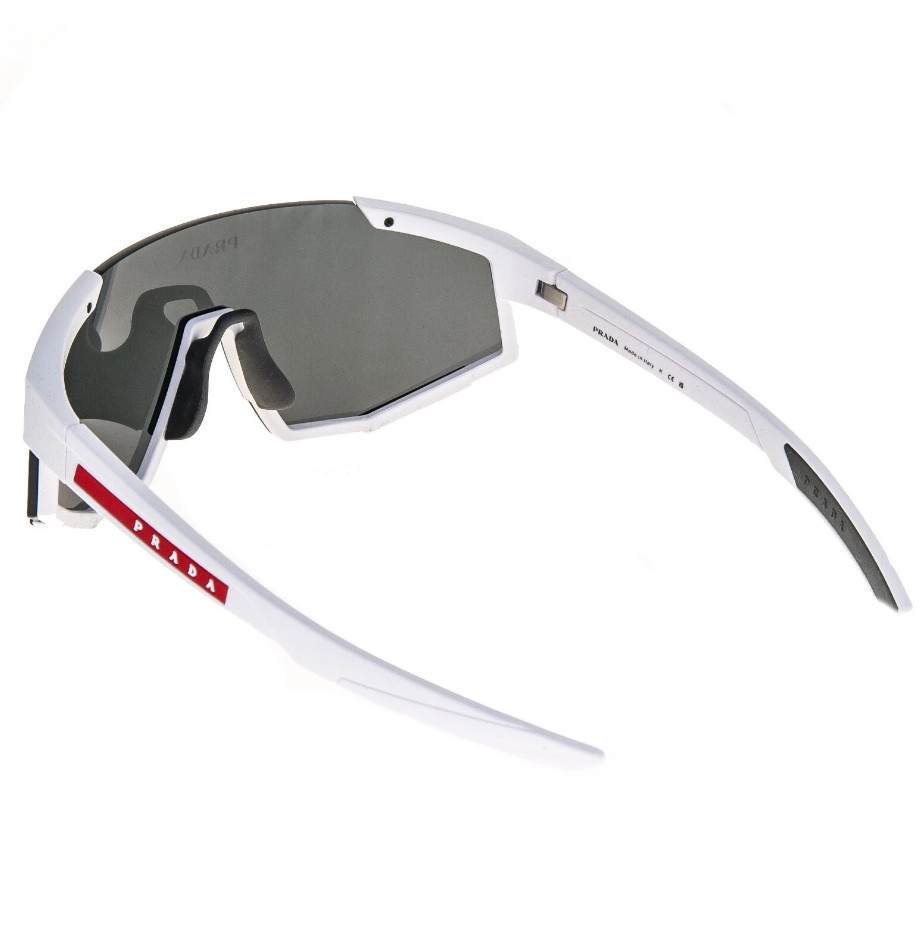 PRADA 04W Linea Rossa IMPAVID Sport Sunglasses White Pilot Wrap Unisex PS04WS
