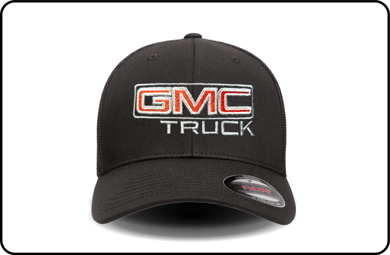 Retro Gmc/Truck Logo – Flexfit Embroidered Adult 6 Panel Cap/Hat – S/M & L/XL
