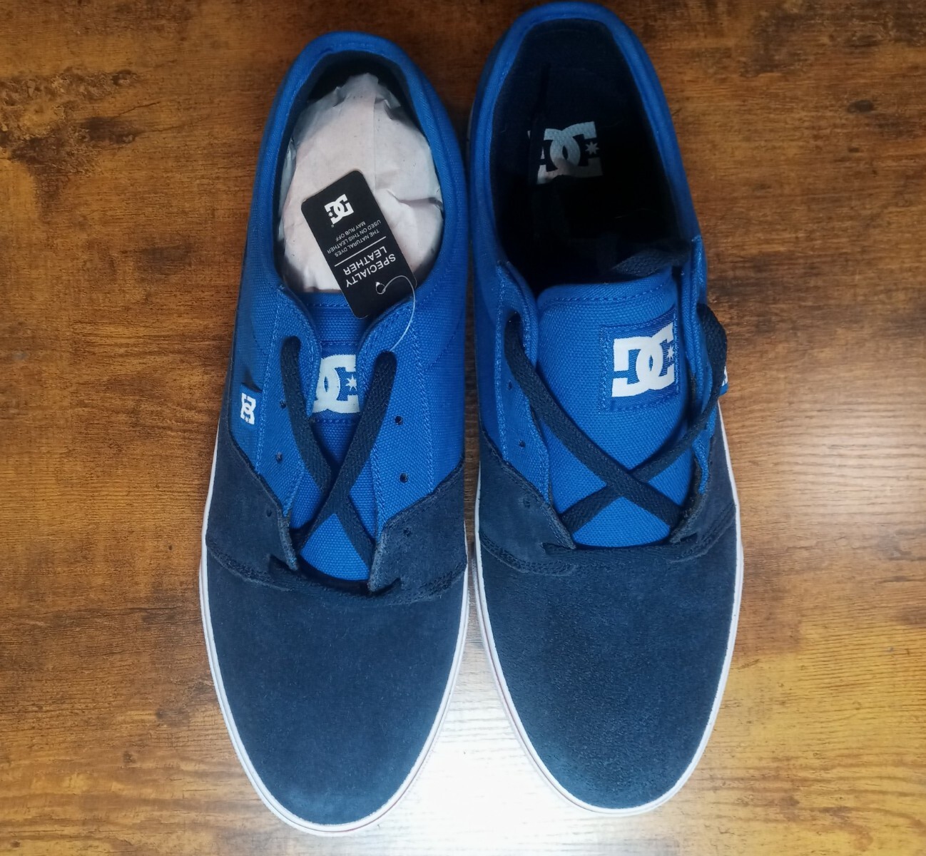 DC Skateboard Shoes – Tonik Royal Blue, Leather & Cloth Top, Mens Size 12.5