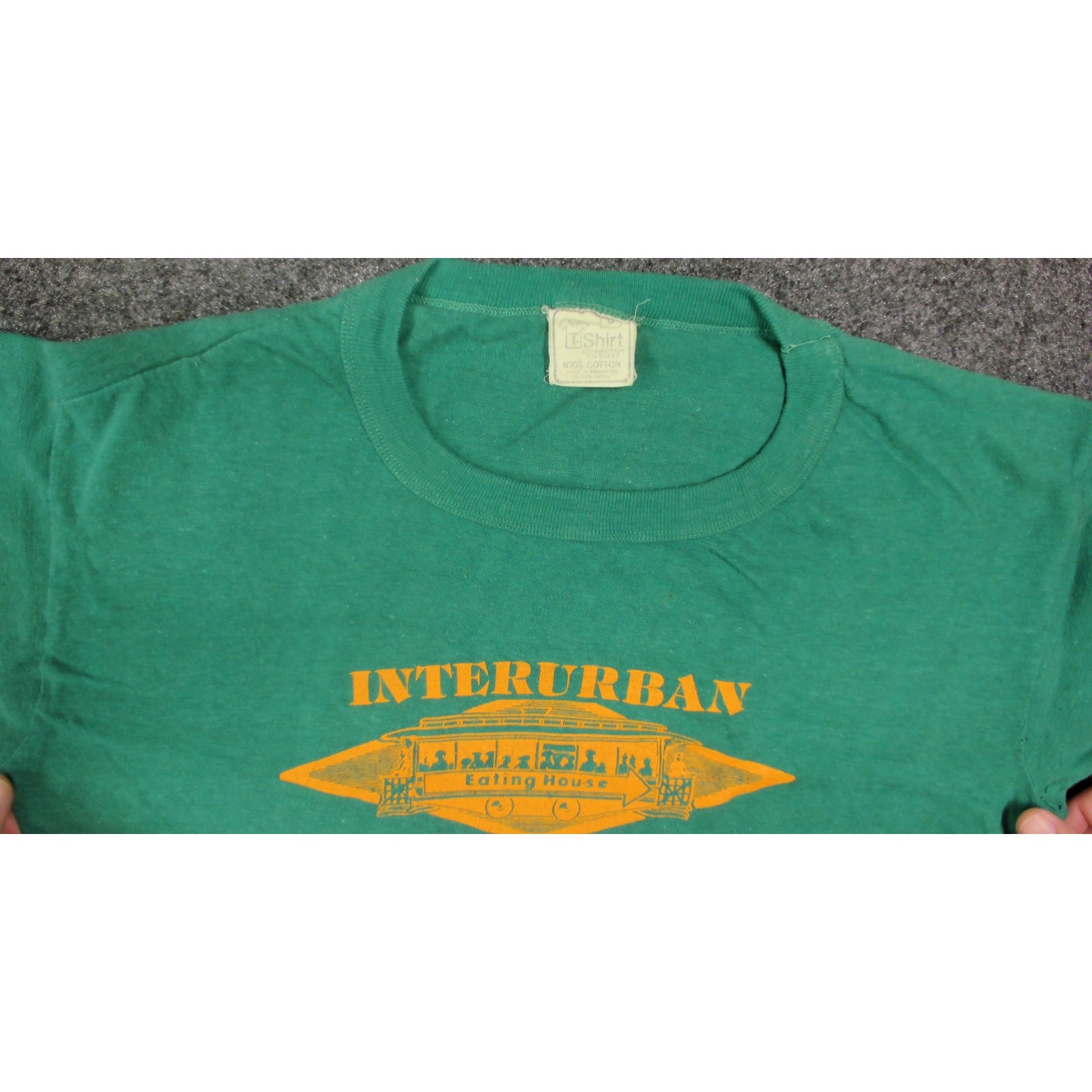 VTG 80s Interurban Eating House Beer Bar Graphic T-Shirt Boxy Thrashed Boxy
