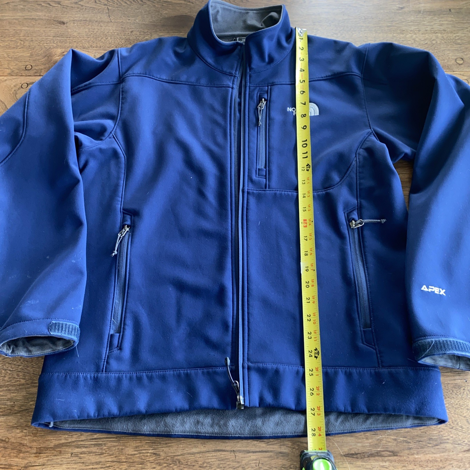 The North Face Men’s Navy Blue Full Zip Apex Lined Jacket Medium
