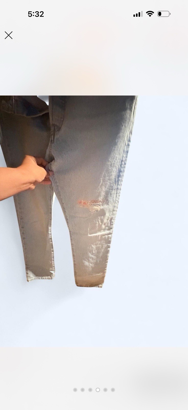Levi Strauss & Co Men’s Blue Light Wash Denim Straight Slim Fit Button Fly