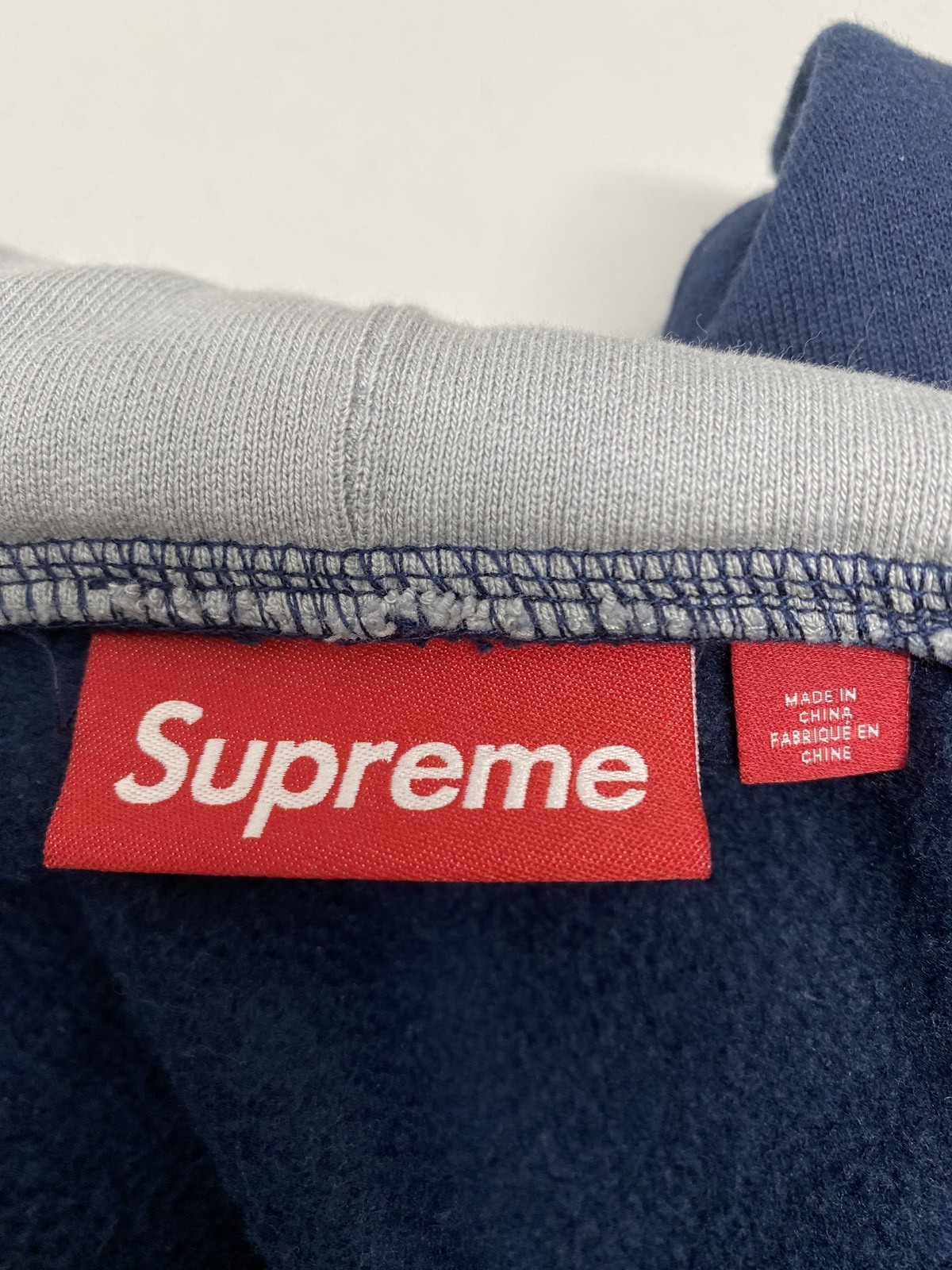 Supreme Mens Playoffs Zip Up Hooded Sweatshirt Size M Navy Blue