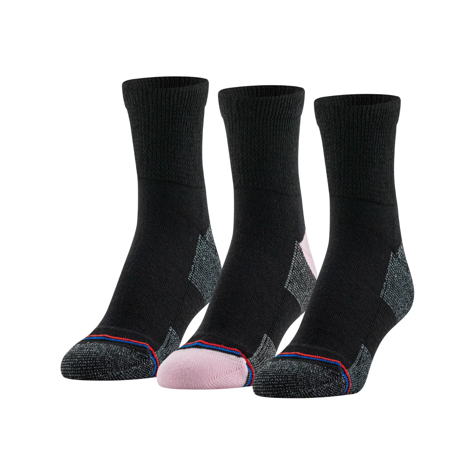 MediPeds Ladies Diabetic Quarter Socks Medium Size 6-10 3 pairs