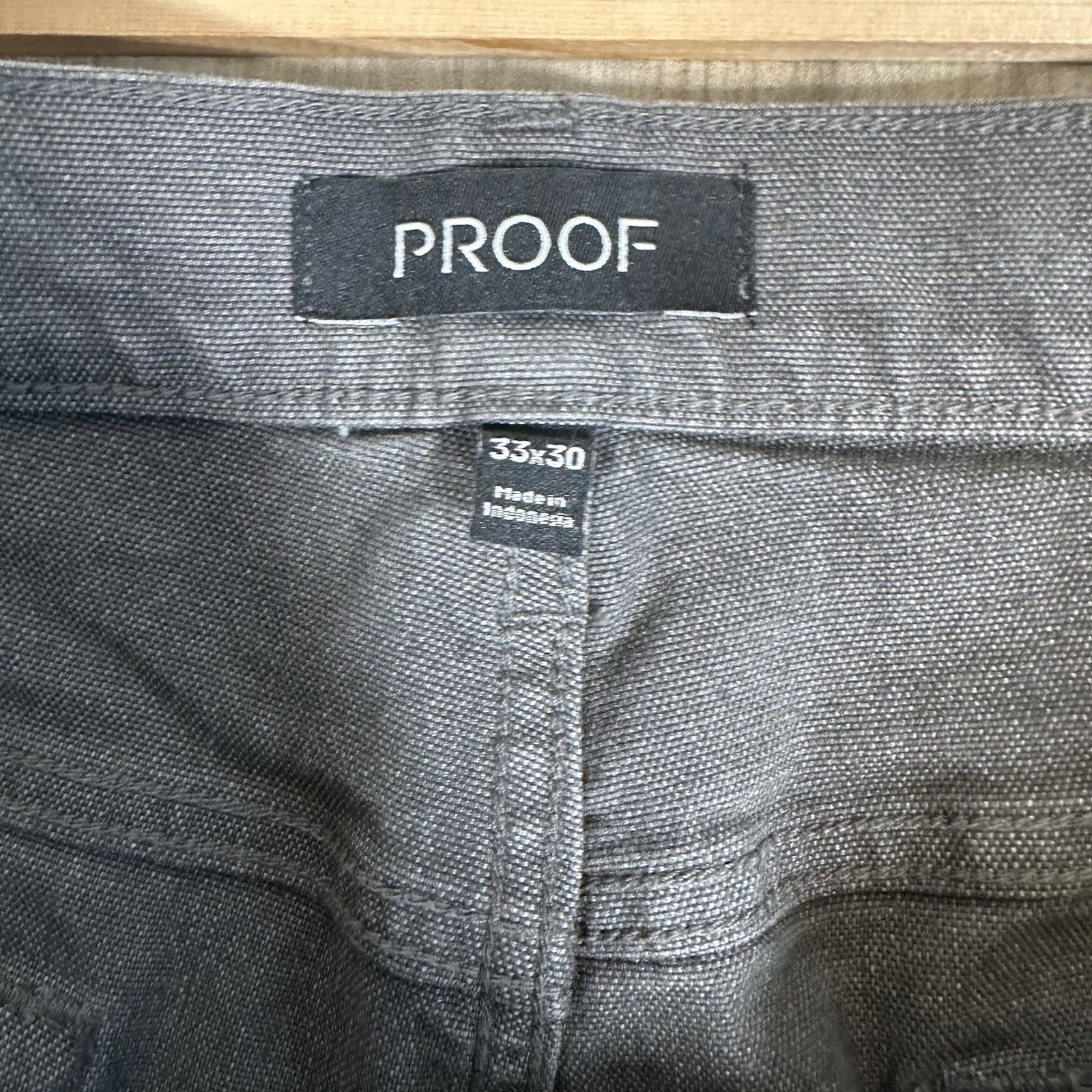 Proof Rover Pants Straight Fit Gray Stretch Canvas Huckberry 33×30 (Meas. 33X28)