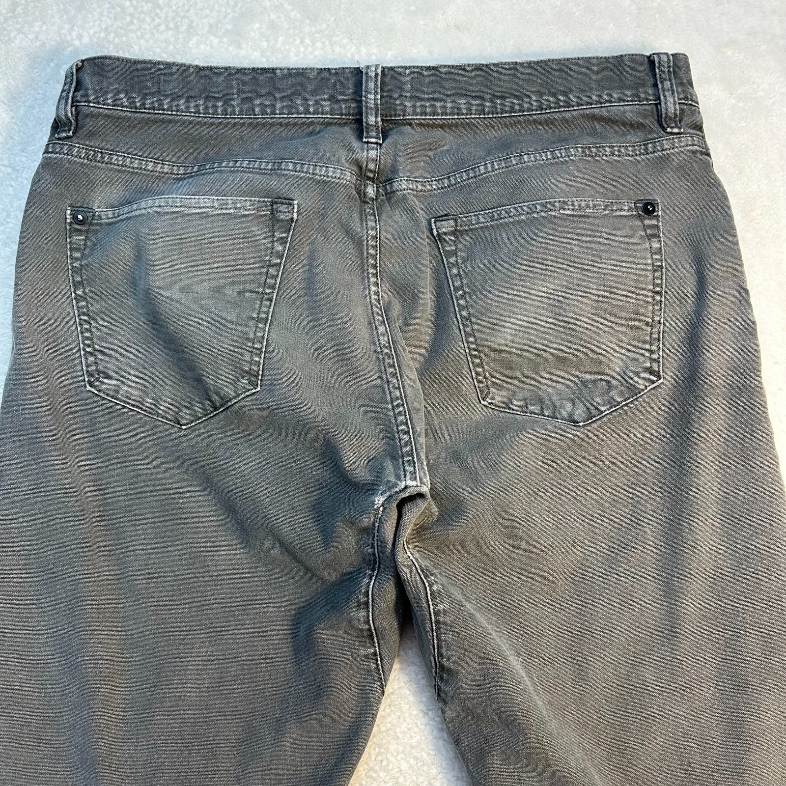 Proof Rover Pants Mens 34×32 Gray Stretch Canvas Slim Fit Straight Leg “Read”