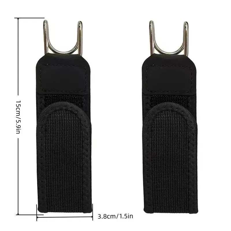 2PCS Tactical Metal Hook Elastic Belt Buckle-Less Invisible Waist Belt Closure