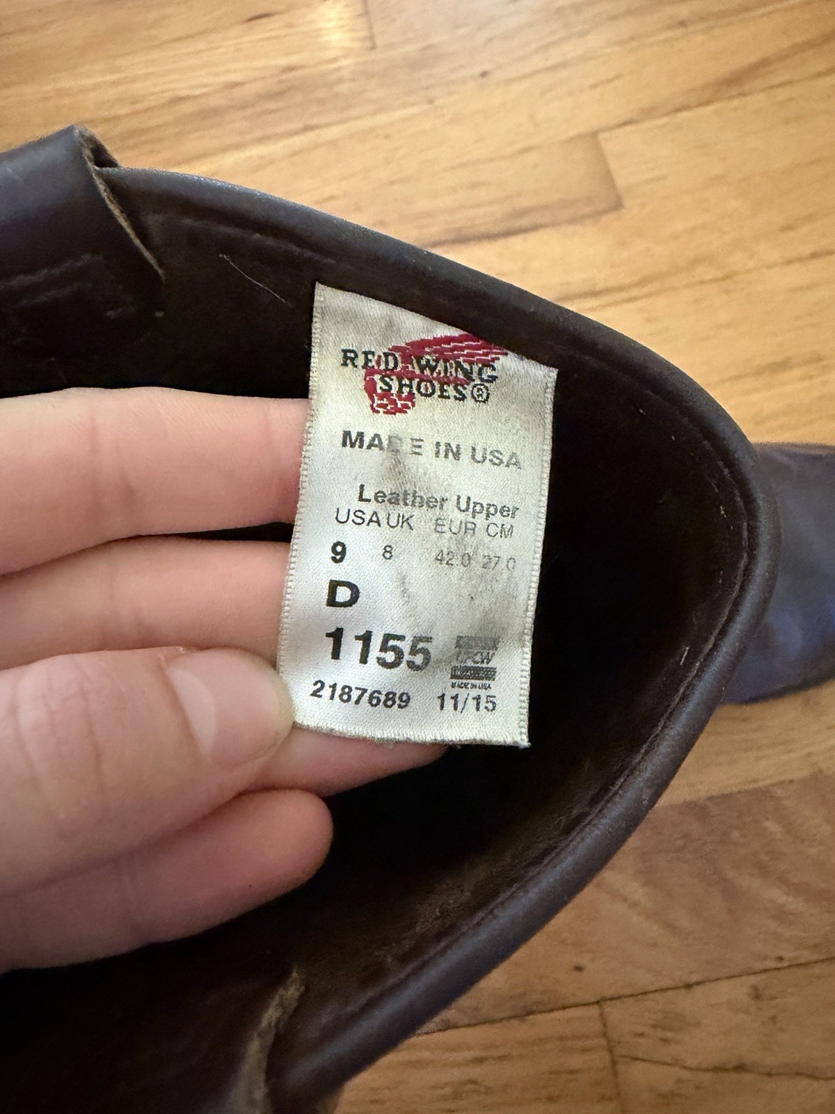 Red Wing Pecos 1155 Pull On Work Boots Brown Leather Made In USA Men’s Size 9D