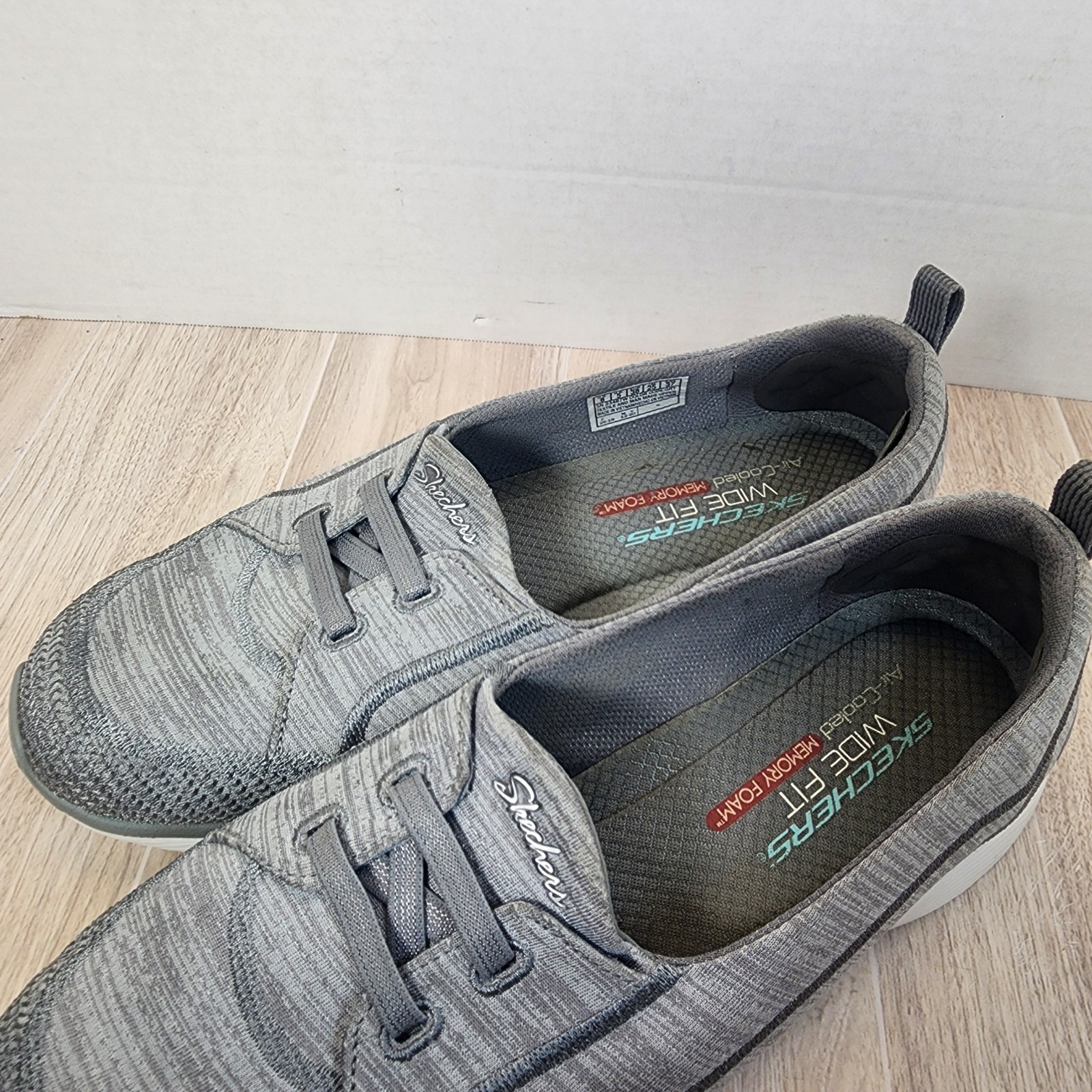 Skechers Microburst 2.0 Slip On Topnotch Womens Size 8 Gray Memory Foam