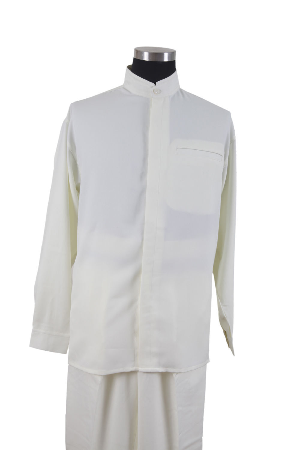 New MEN’S BAND COLLAR LONG SLEEVE TWO PIECE SETS CASUAL WALKING SUITS M2826