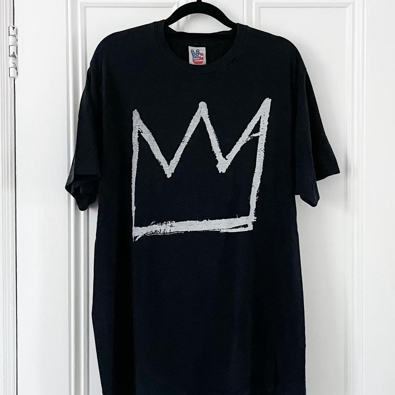 Vintage 90s Jean-Michel Basquiat Estate 100% Cotton Crown T-Shirt – Large