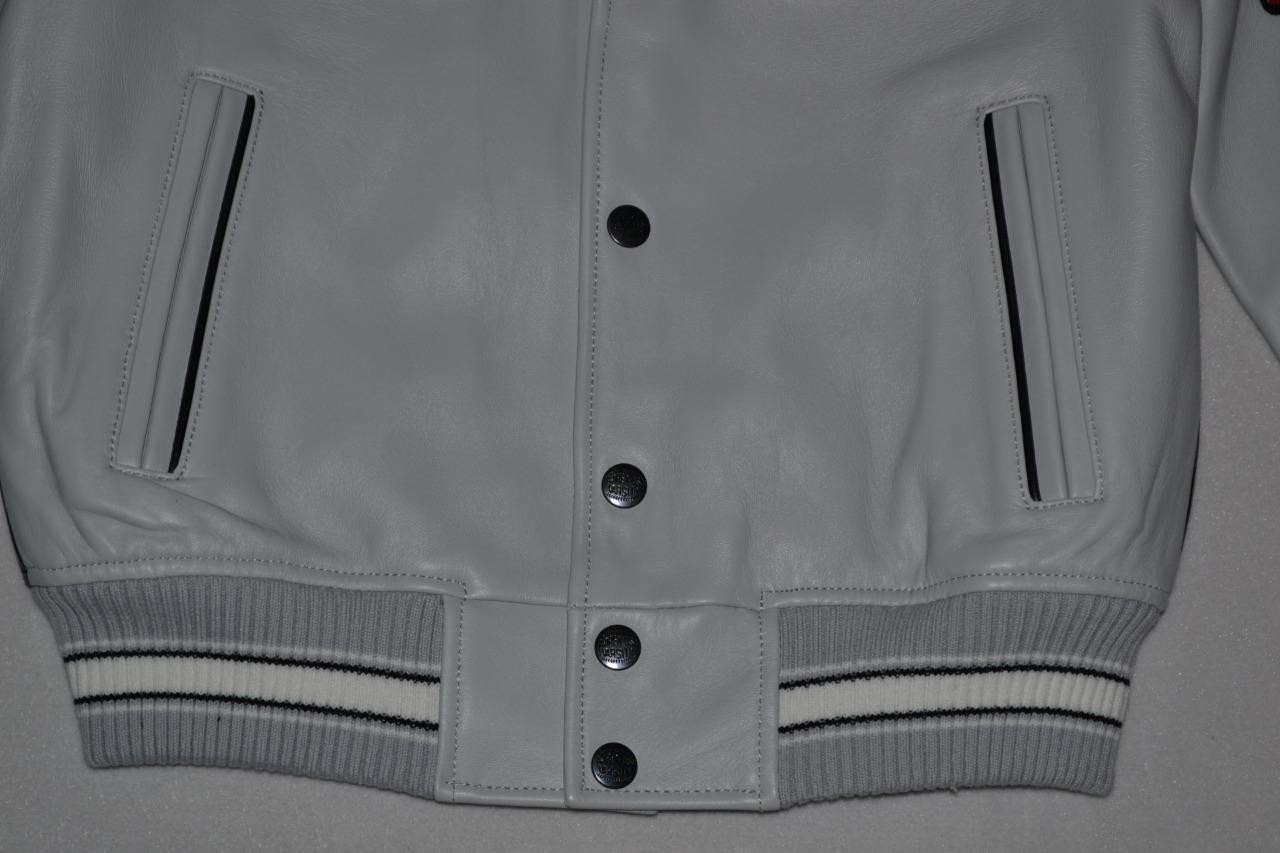 AUTHENTIC MENS AVIREX 2 TONE GOTH JACKET BOMBER GREY BLACK BRAND NEW ALL SIZES
