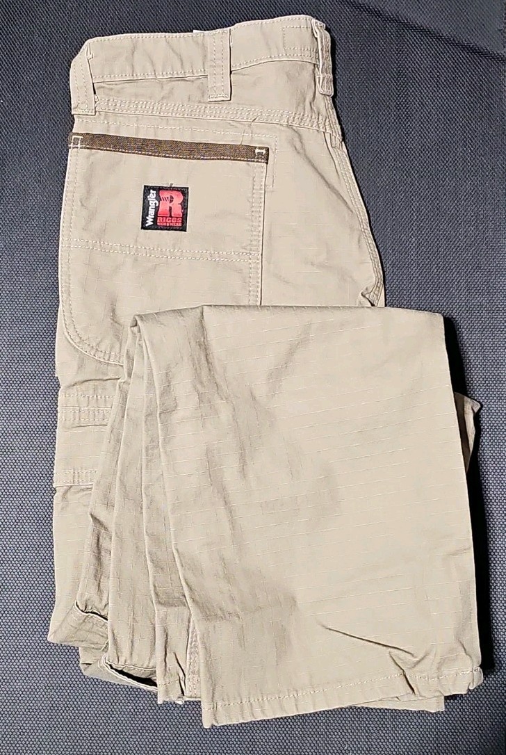 Wrangler Riggs Workwear Ranger Ripstop Cargo Pants Mens 34×32 Relaxed Fit
