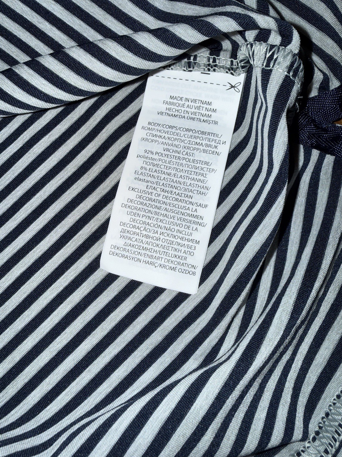 POLO RALPH LAUREN Men’s Big & Tall Grey Navy Striped Performance Polo Shirt 2XB