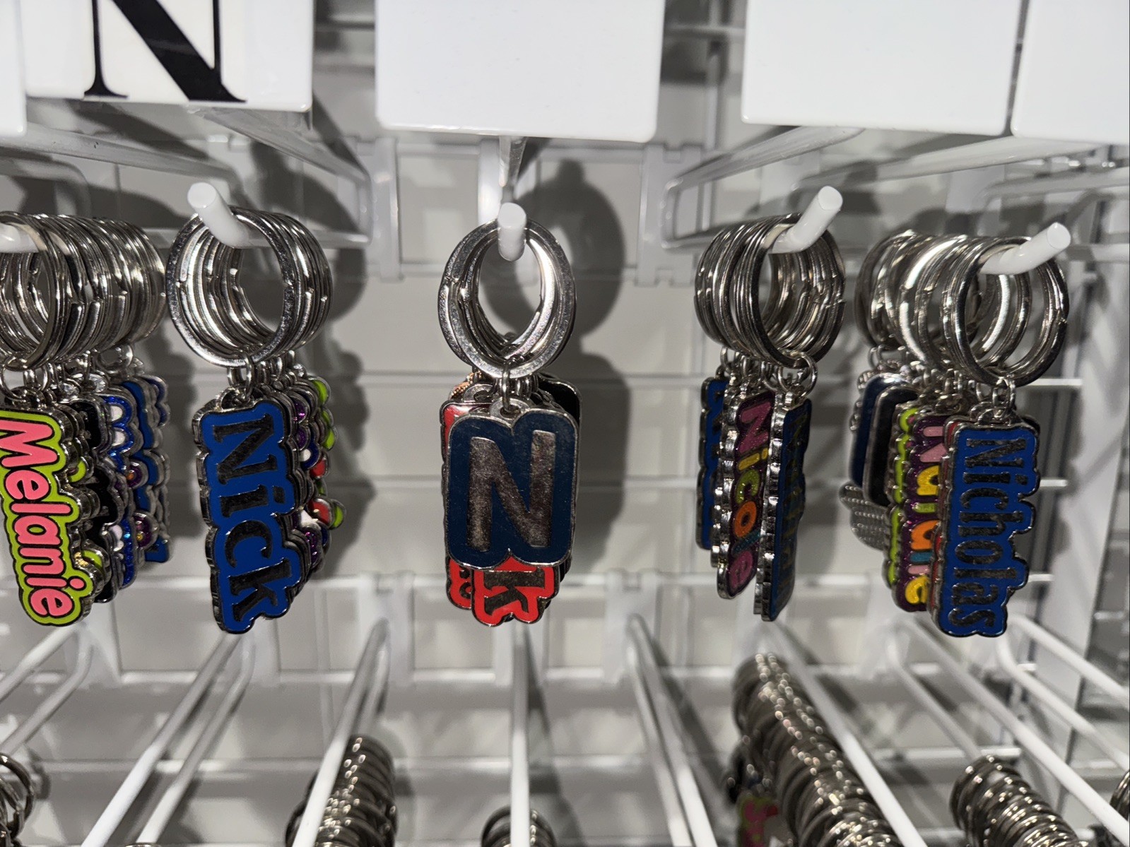 A, B, C, D, E, F, G, H, J – Metal Keychain with Beautiful Colors