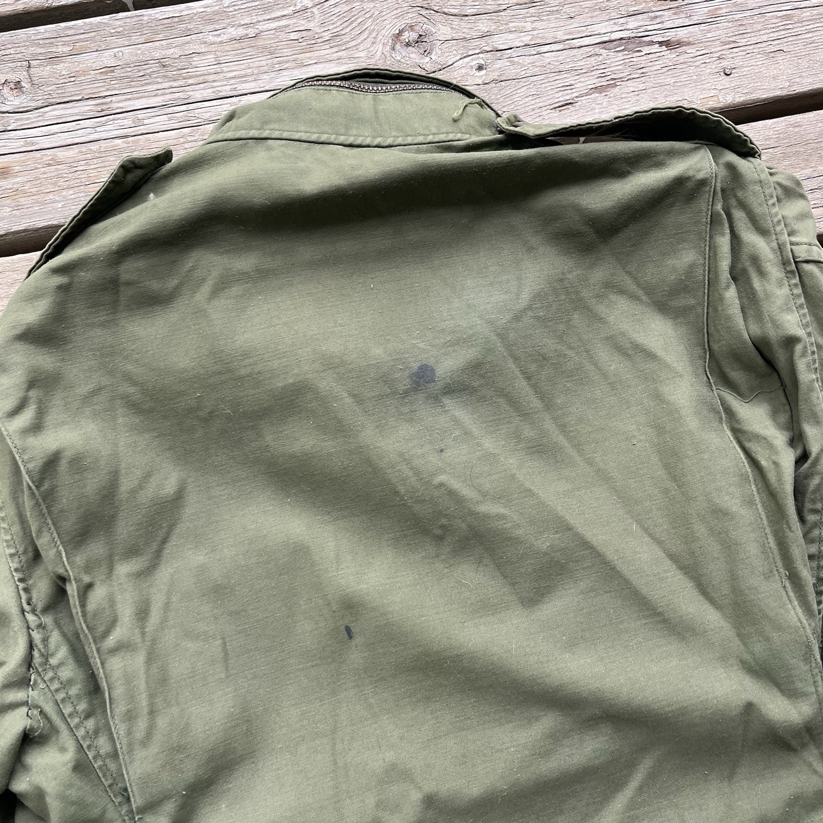 Vintage M-65 Field Jacket Olive Drab Green Military Utility Coat Medium