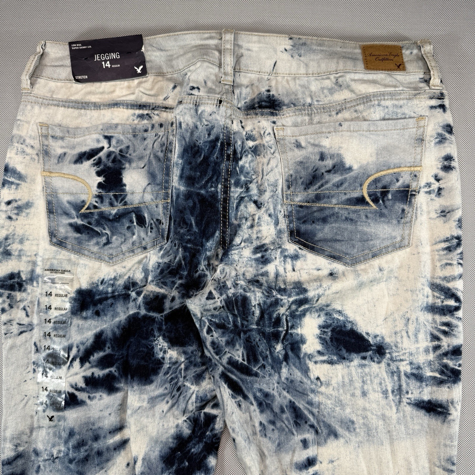 American Eagle Outfitters Jegging Womens 14 Regular Tie Dye Super Stretch Jeans