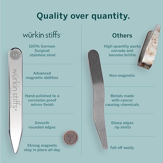 Würkin Stiffs Power Stays Magnetic Collar Stays|Power Stays with Storage Case
