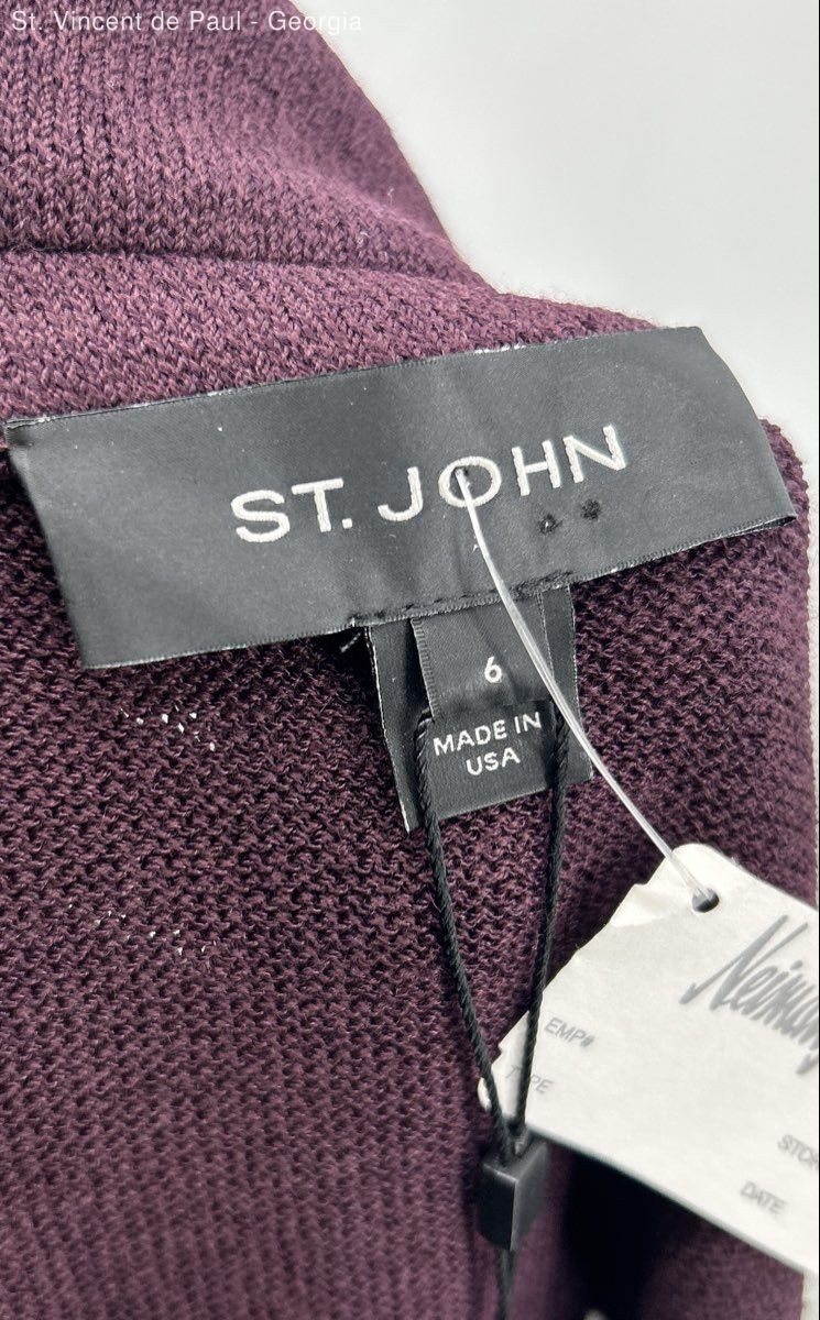 St. John Wool Blend Blazer jacket Women’s 6 Purple Business NWT