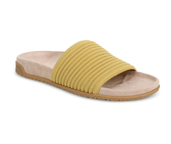 VIONIC Women’s Evie Knit Slide Sandal, Dijon (NEW WT)