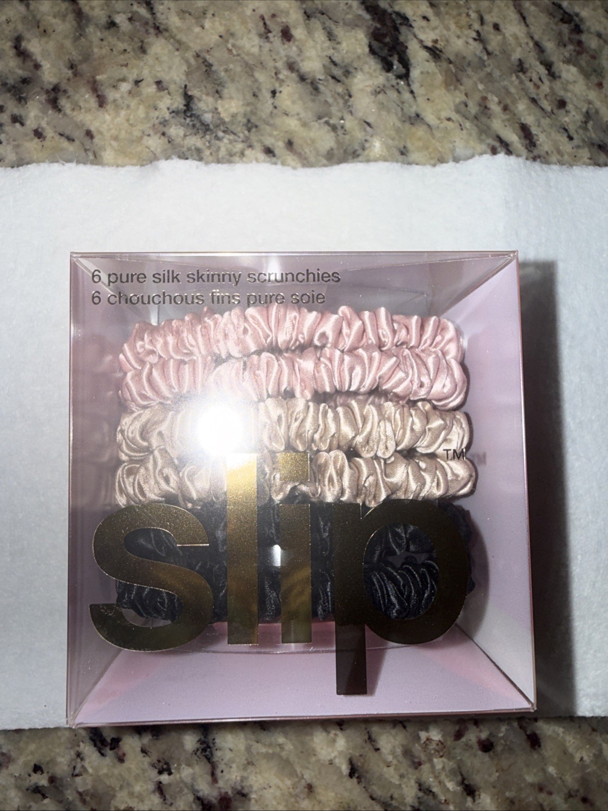 Slip Pure Silk Hair Ties in Black, Pink, and Caramel ( 6 Scrunchies )