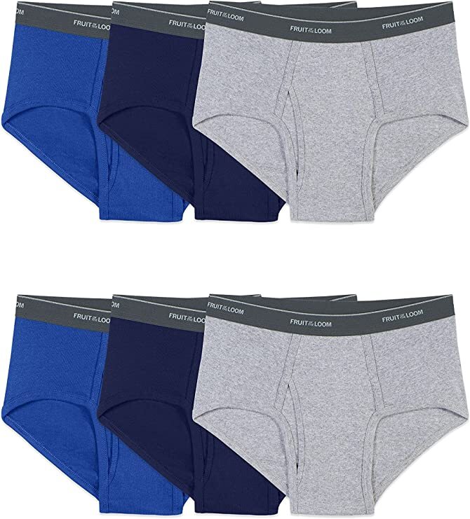 Fruit of the Loom® Men’s White Color Briefs Underwear, 6 Pack, Sizes S-5XL
