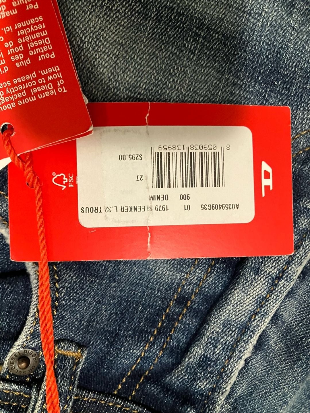 Diesel D-Strukt Slim Fit Jeans