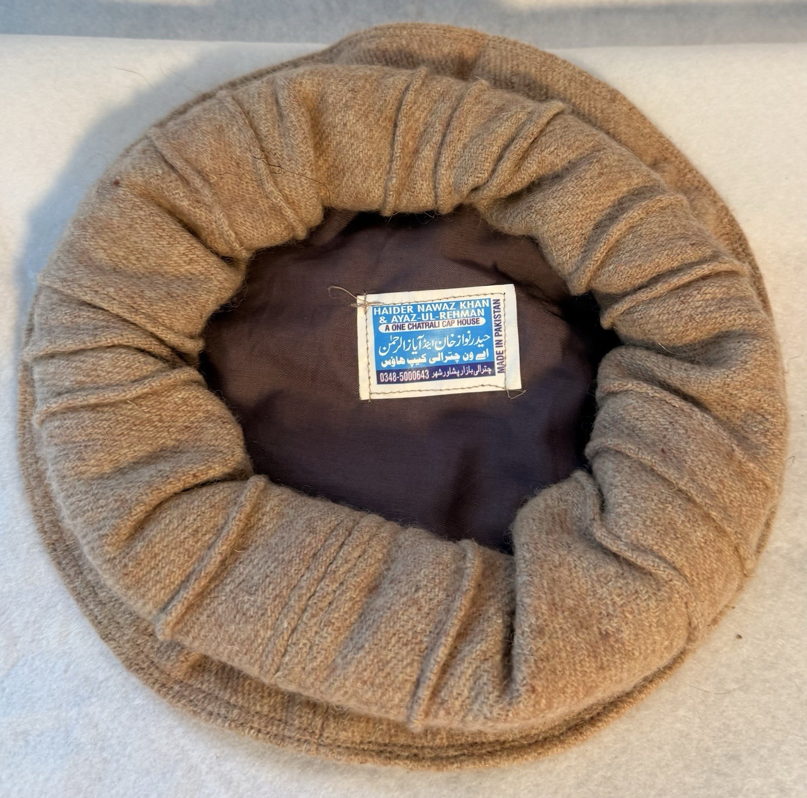 Handmade Wool Afghan Pakol Hat