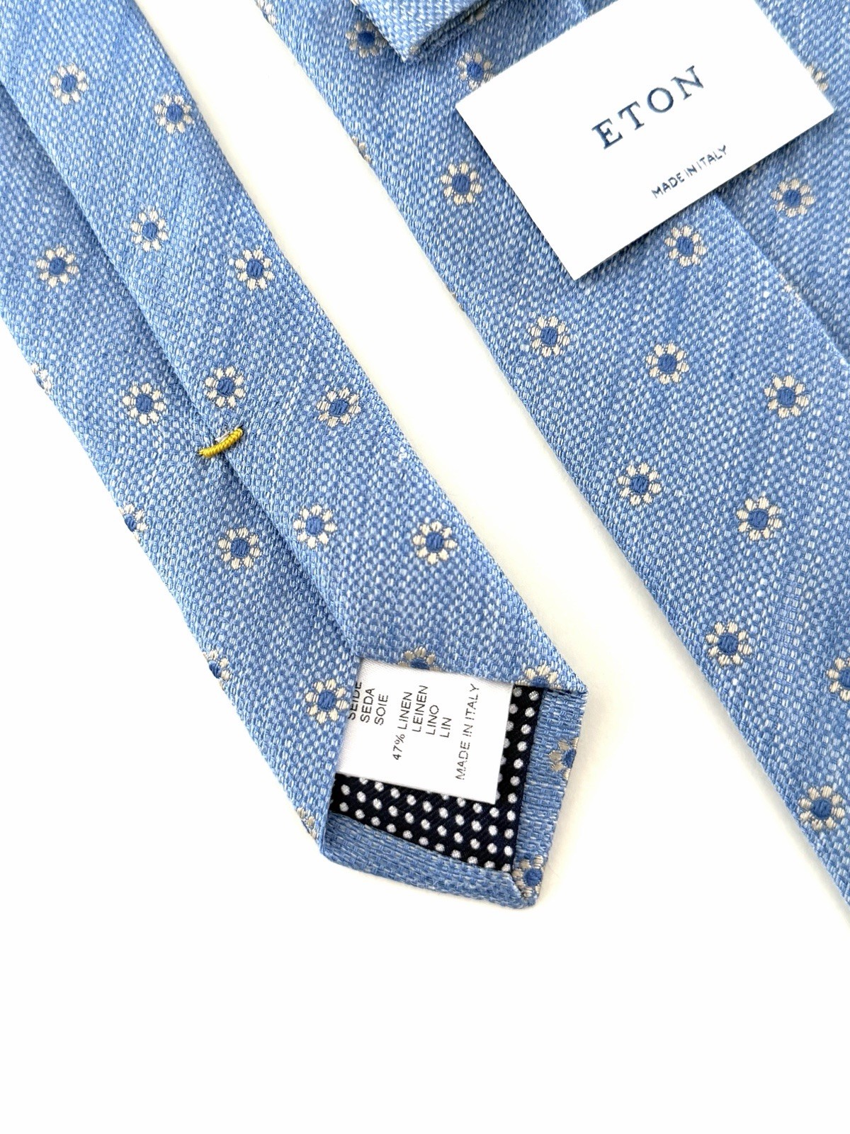 ETON tie. NEW. New Collection. Made In Italy. 53% Linen and 47% Silk. Authentic