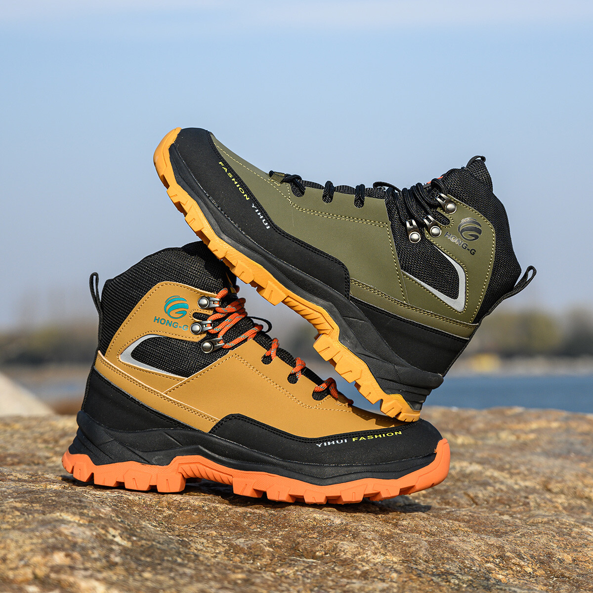 Indestructible Safety Work Shoes Steel Toe Breathable Work Boots Mens Boots