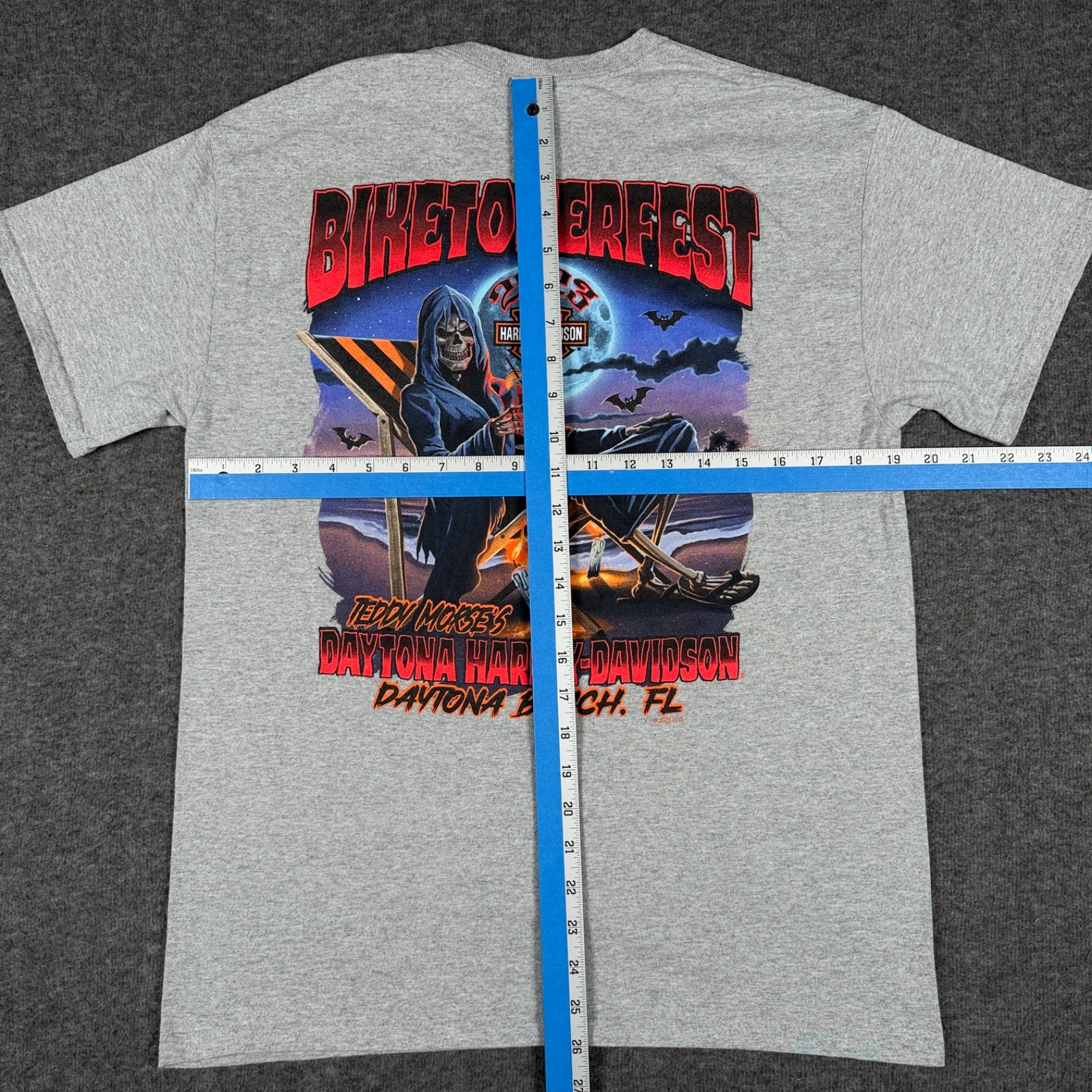 Harley Davidson Shirt Mens Medium Biketoctober Fest Reaper Daytona Beach 2023 HD
