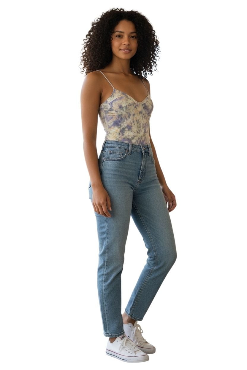Zara Tie Dye Corsetry-Inspired Bustier Bodysuit Size Medium