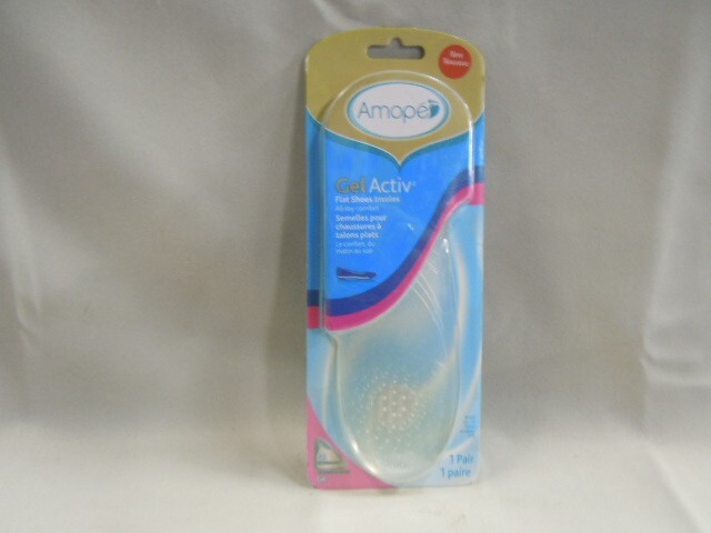 Amope GelActiv Flat Shoes Insoles for Women, 1 pair, Size 5-10